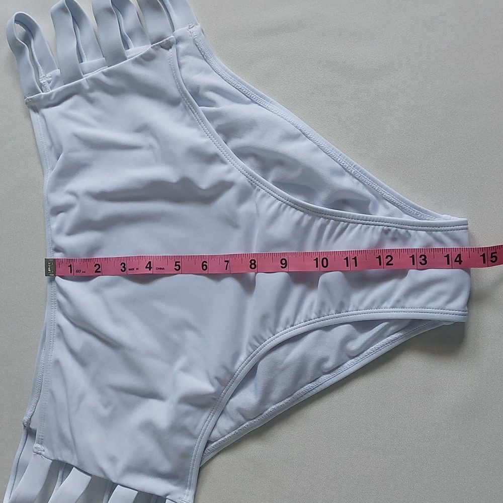 Shekini Bikini Bottoms women's one piece swimwear white size XXXXL - Picture 6 of 8